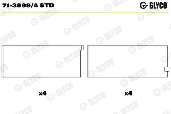 Connecting Rod Bearing Shell GLYCO 71-3899/4STD