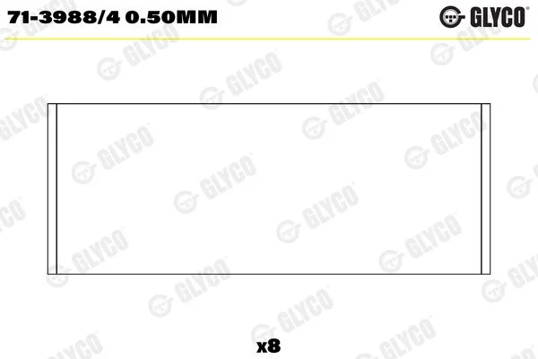 Connecting Rod Bearing Shell GLYCO 71-3988/4 0.50mm