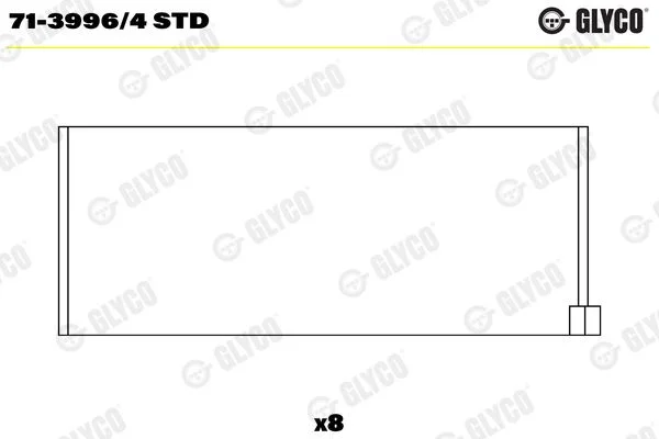 Rolamento da biela GLYCO 71-3996/4 STD