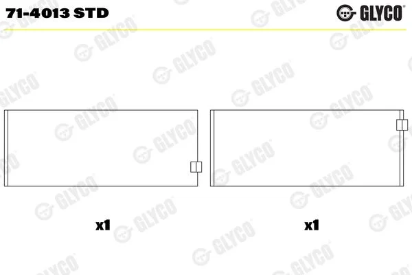 Connecting Rod Bearing Shell GLYCO 71-4013 STD