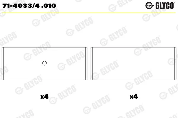 Connecting Rod Bearing Shell GLYCO 71-4033/4 .010