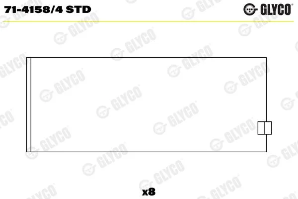 Connecting Rod Bearing Shell GLYCO 71-4158/4STD