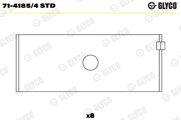Connecting Rod Bearing Shell GLYCO 71-4185/4 STD
