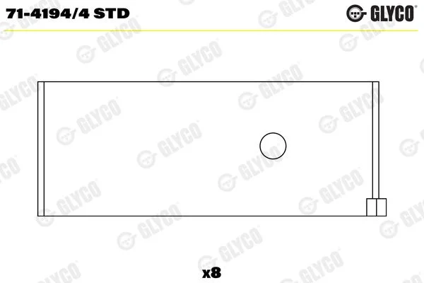 Connecting Rod Bearing Shell GLYCO 71-4194/4 STD