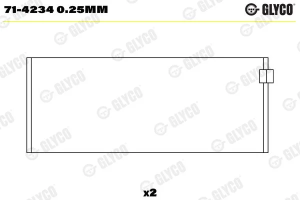 Rolamento da biela GLYCO 71-4234 0.25MM