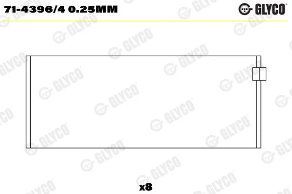 Connecting Rod Bearing Shell GLYCO 71-4396/40.25MM
