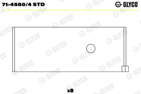 Connecting Rod Bearing Shell GLYCO 71-4580/4 STD