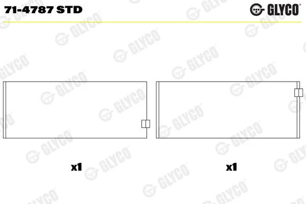 Connecting Rod Bearing Shell GLYCO 71-4787 STD