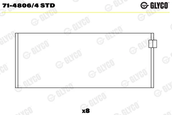 Rolamento da biela GLYCO 71-4806/4 STD
