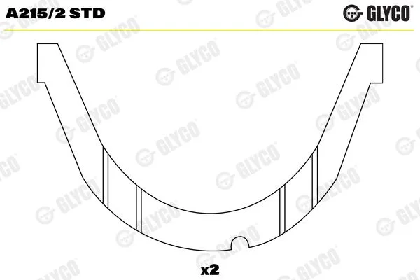 Spacer, crankshaft GLYCO A215/2STD