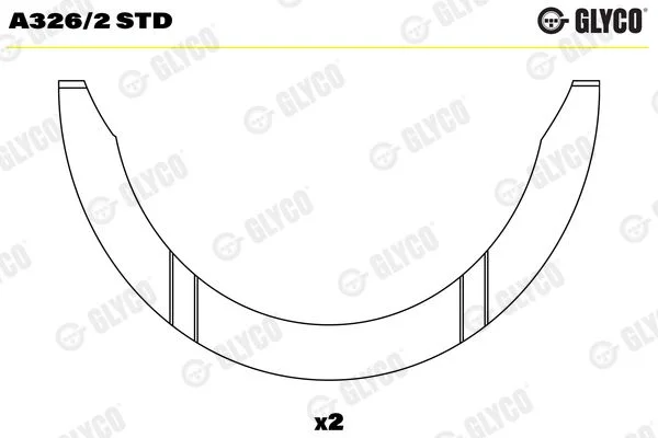 Spacer, crankshaft GLYCO A326/2 STD