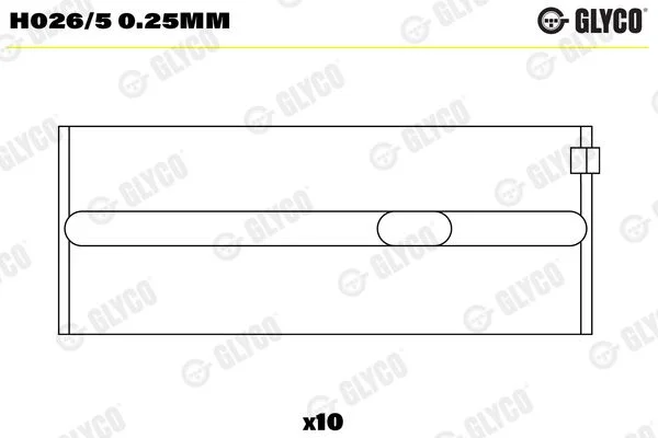 Rolamento da cambota GLYCO H026/5 0.25mm