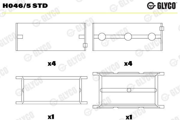 Crankshaft Bearing Shell GLYCO H046/5 STD