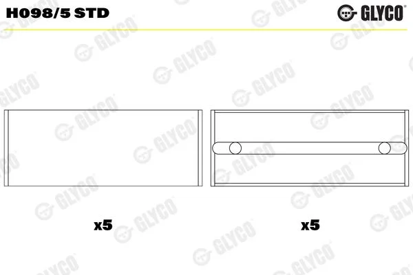 Crankshaft Bearing Shell GLYCO H098/5 STD