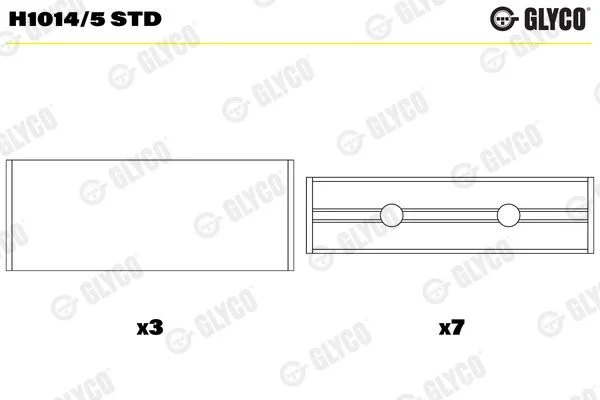 Crankshaft Bearing Shell GLYCO H1014/5STD