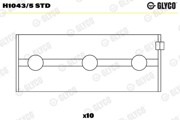 Crankshaft Bearing Shell GLYCO H1043/5 STD