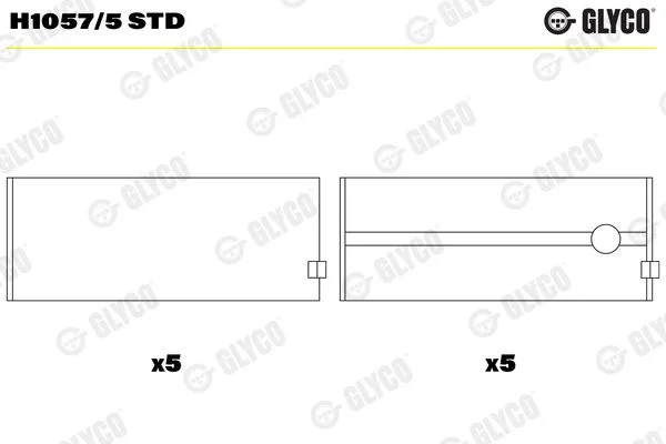 Crankshaft Bearing Shell GLYCO H1057/5 STD