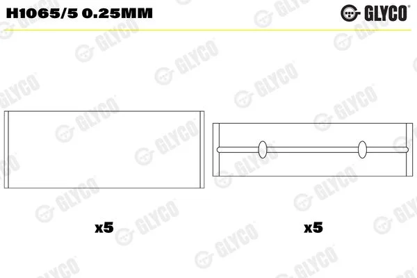 Rolamento da cambota GLYCO H1065/50.25MM