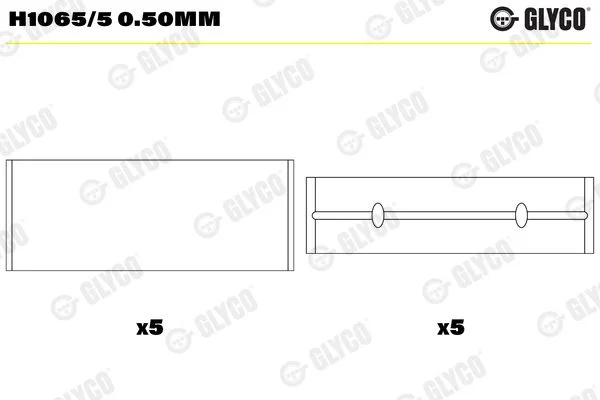 Rolamento da cambota GLYCO H1065/50.50MM