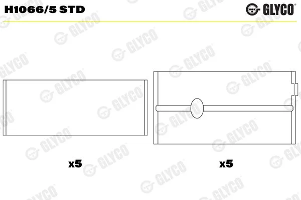 Rolamento da cambota GLYCO H1066/5STD