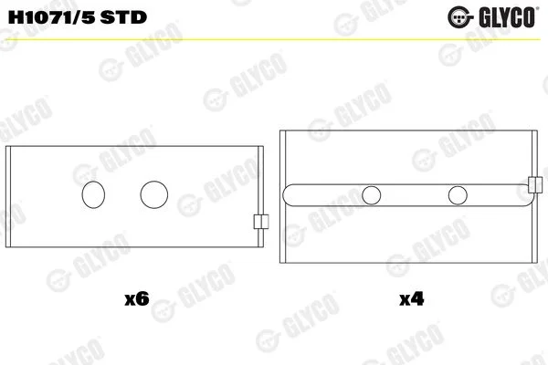 Rolamento da cambota GLYCO H1071/5 STD