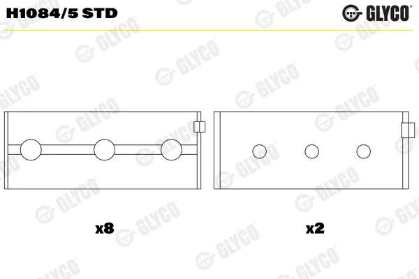 Crankshaft Bearing Shell GLYCO H1084/5 STD