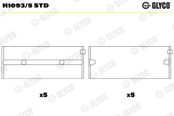 Crankshaft Bearing Shell GLYCO H1093/5 STD