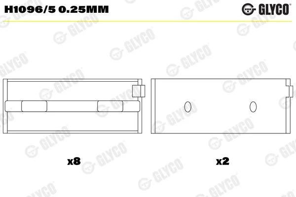 Rolamento da cambota GLYCO H1096/50.25MM