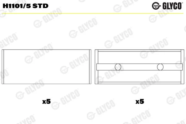 Rolamento da cambota GLYCO H1101/5STD