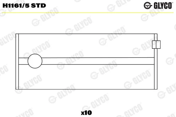 Rolamento da cambota GLYCO H1161/5 STD