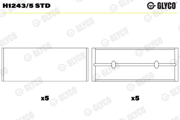 Rolamento da cambota GLYCO H1243/5 STD