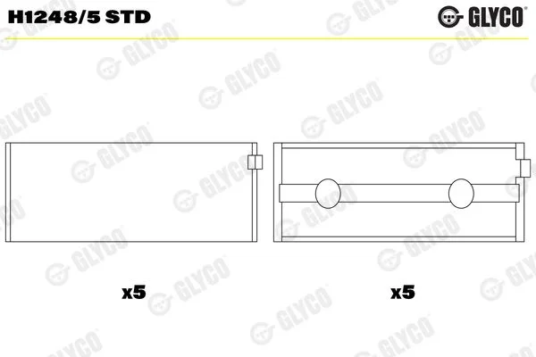 Rolamento da cambota GLYCO H1248/5 STD