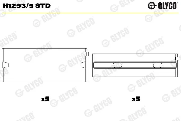 Rolamento da cambota GLYCO H1293/5STD
