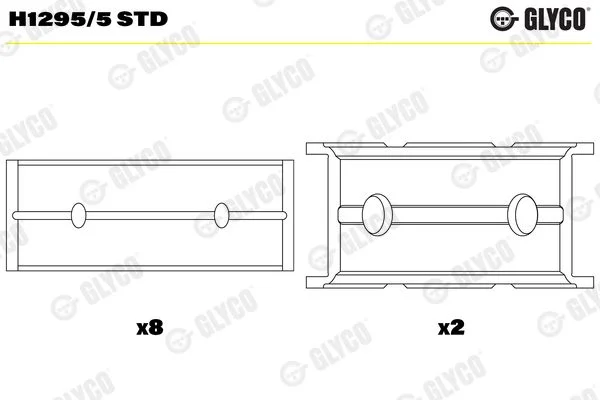 Crankshaft Bearing Shell GLYCO H1295/5 STD