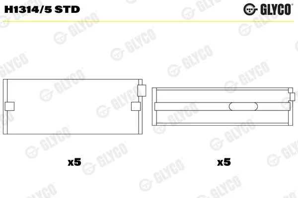 Crankshaft Bearing Shell GLYCO H1314/5 STD