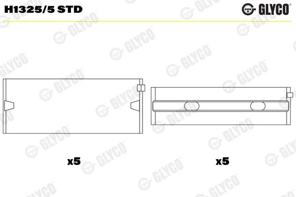 Rolamento da cambota GLYCO H1325/5 STD