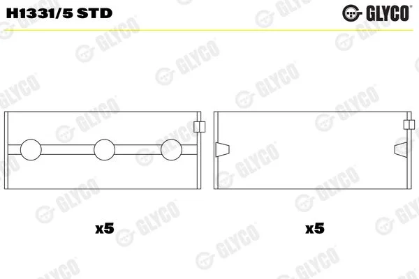 Rolamento da cambota GLYCO H1331/5 STD