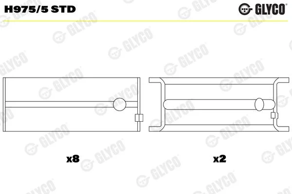 Crankshaft Bearing Shell GLYCO H975/5 STD