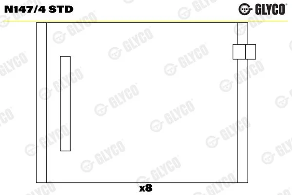 Rolamento do veio de cames GLYCO N147/4 STD