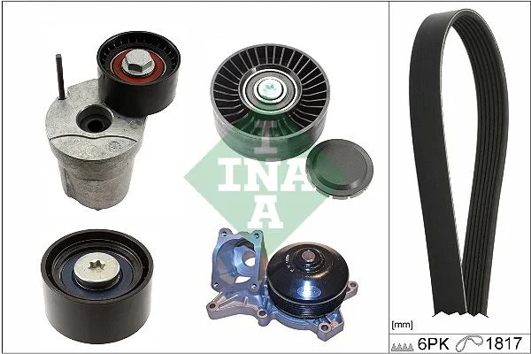 Bomba de Água + Kit de Correia em V INA 529 0368 30