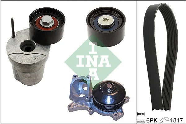 Bomba de Água + Kit de Correia em V INA 529 0370 30