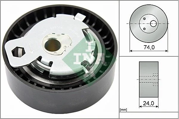 Tensioner Pulley, timing belt INA 531049710
