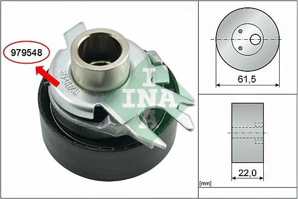 Tensioner Pulley, timing belt INA 531052530