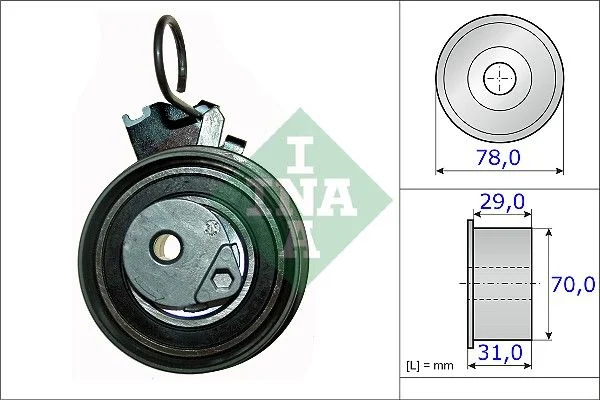 Tensioner Pulley, timing belt INA 531053210