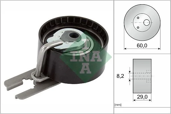 Tensioner Pulley, timing belt INA 531055510