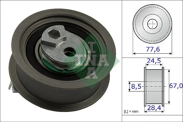 Tensioner Pulley, timing belt INA 531 0851 10
