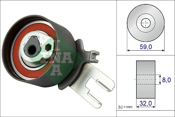 Tensioner Pulley, timing belt INA 531 0859 10