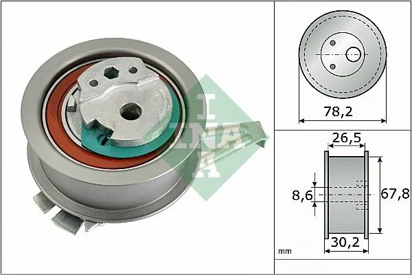Tensioner Pulley, timing belt INA 531 0894 10