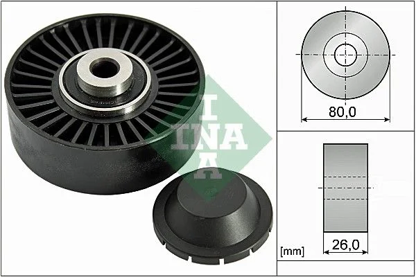 Polia de Desvio/Guia, correia do alternador INA 532 0370 20
