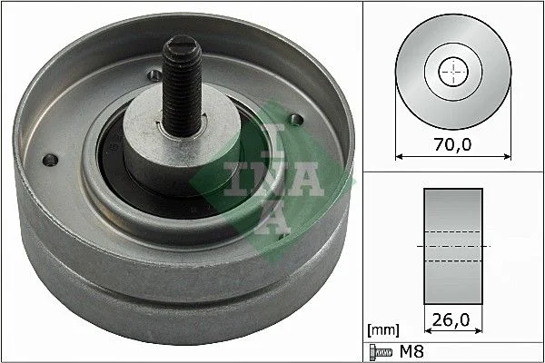 Polia de Desvio/Guia, correia do alternador INA 532 0524 10